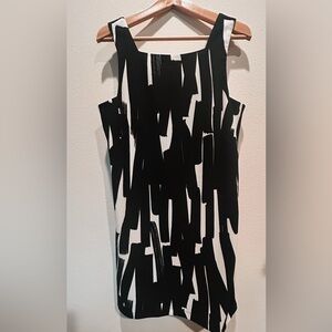 Maggy London Black and White abstract print Dress